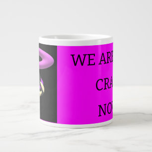 Grande Tasse Mots-messages fous avec art moderne noir violet