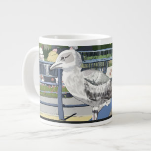 Grande Tasse Mouette sur le pont du canal Hythe Kent Angleterre
