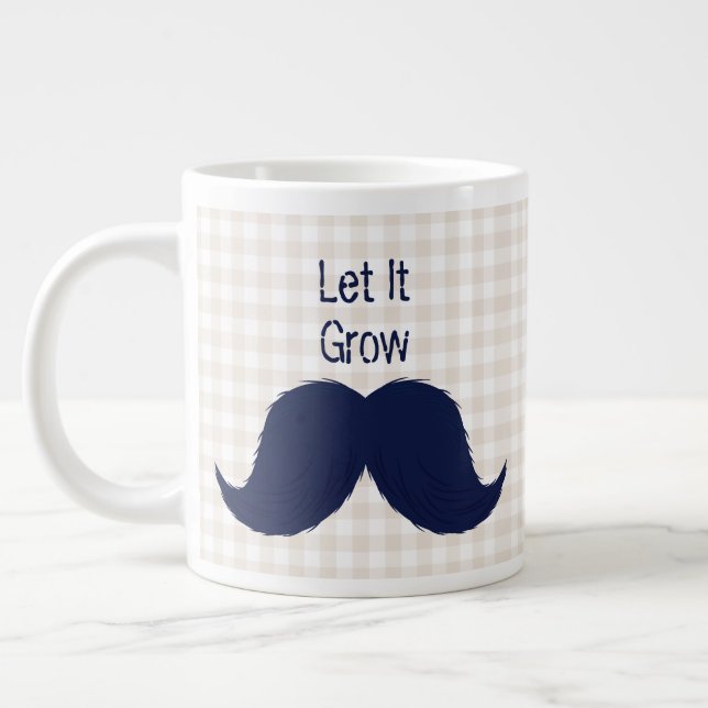 Grande Tasse Moustache drôle de typographie (Gauche)