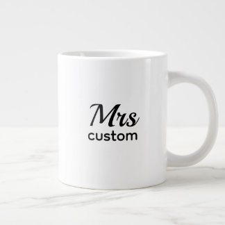 Grande Tasse Mrs Custom Personalized Name Mug–Classic Minimalis