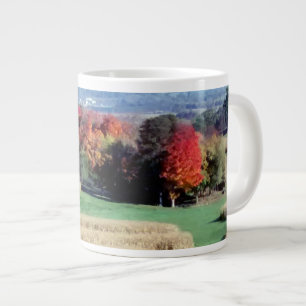 Grande Tasse Mug, Jumbo 20 oz. L'automne de la campagne du Wisc