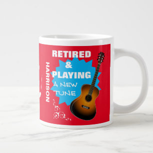 Grande Tasse Musiciens amusants à la retraite disant Guitare Gr