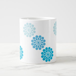 Grande Tasse Musique à fleurs bleues