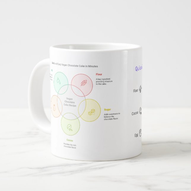 Grande Tasse Musique à micro-ondes | Recette de gâteau au choco (Devant gauche)