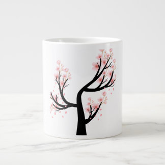 Grande Tasse Musique cerise en fleurs