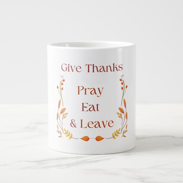 Grande Tasse Musique de bon thanksgiving Holiday (Devant)