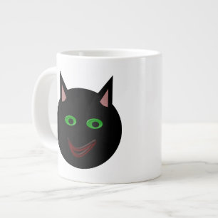 Grande Tasse Musique de chat noir d'Halloween