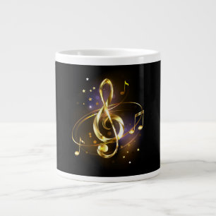 Grande Tasse Musique de clé de sol en or