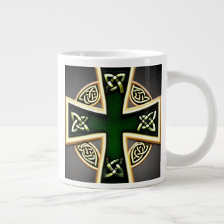 Grande Tasse Musique de croix céleste verte