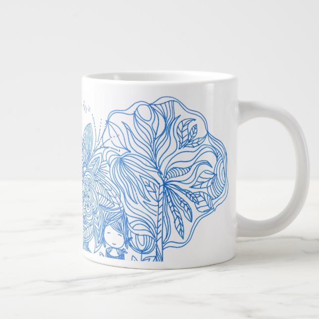 Grande Tasse Musique en bleu (Droite)