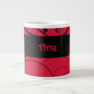 Grande Tasse Musique Jumbo rouge et noir
