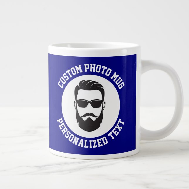 Grande Tasse My Face on a NAVY BLUE Custom (Droite)