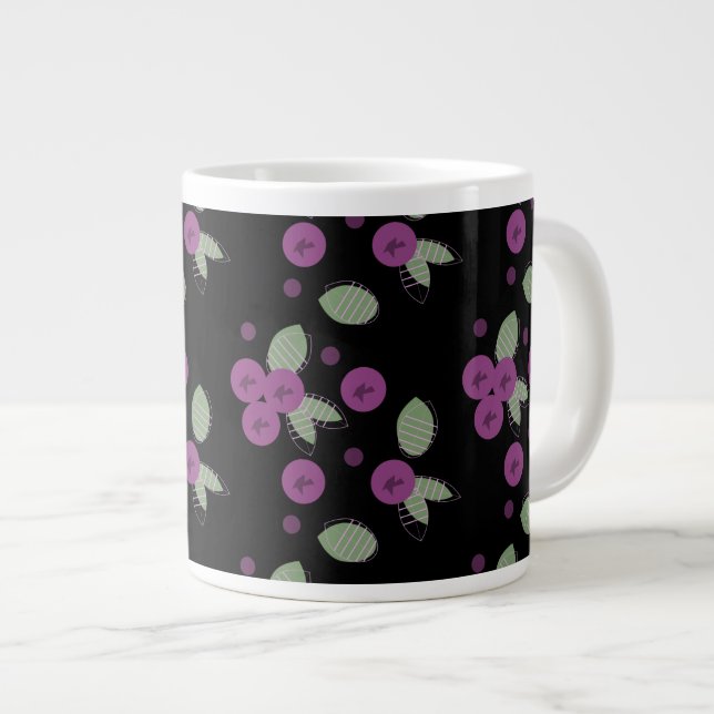 Grande Tasse Myrtilles Confetti Fruits et Points (Devant droit)