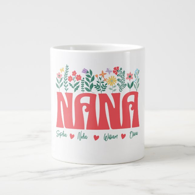 Grande Tasse NANA GRANDMA GRANDMÈRE GRANNY -Customisez-le (Devant)