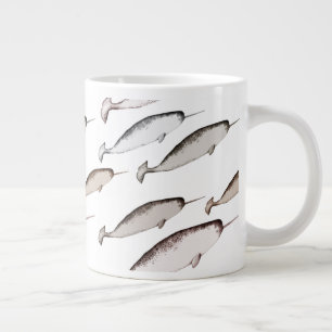 Grande Tasse Narwhal Swim - Narwhal Motif Whale Lover Cadeau