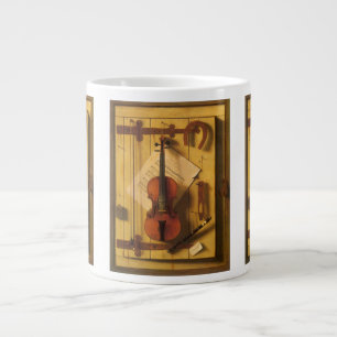 Grande Tasse Nature morte au violon et partitions de William Ha