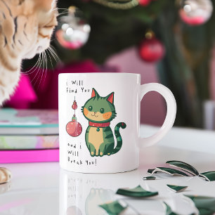 Grande Tasse Naughty Christmas Cat