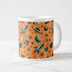 Grande Tasse Navires-fusée vintages pour engins spatiaux Motif 