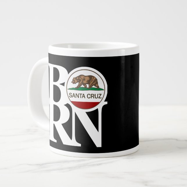 Grande Tasse NÉ Père Noël Cruz 20oz Noir (Devant gauche)