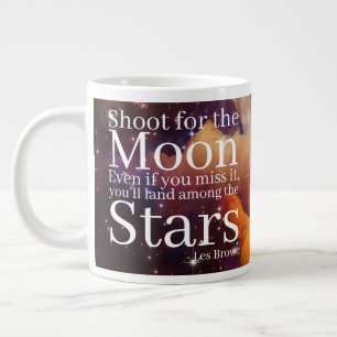 Grande Tasse Nebula violette et orange avec citation inspirante