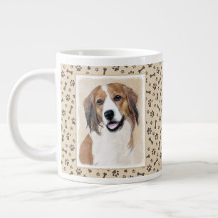 Grande Tasse Nederlandse Kooikerhondje Peinture - Chien Art