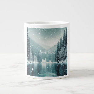 Grande Tasse Neige en hiver, lac de montagne