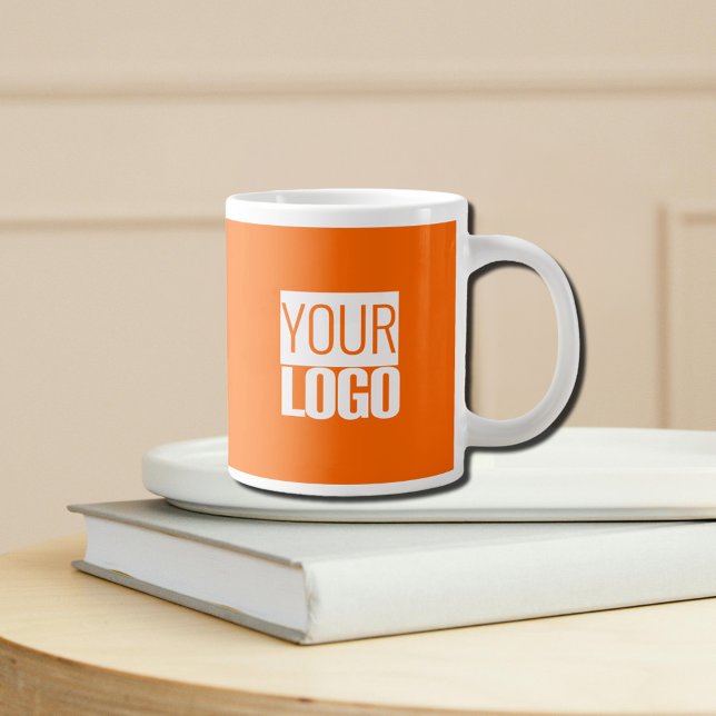 Grande Tasse Neon orange - ajouter logo -promo (Créateur téléchargé)