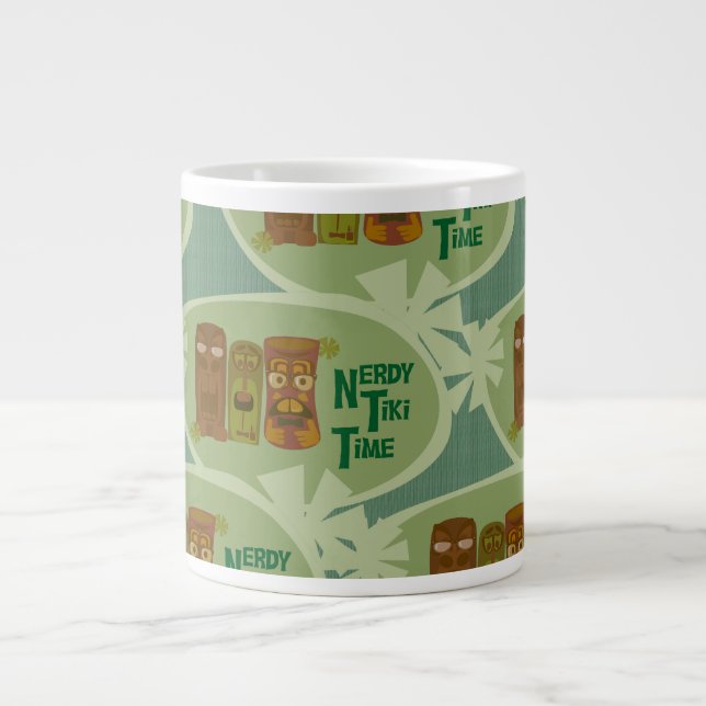 Grande Tasse Nerdy Tiki Time Retro Art Slogan Motif Design (Devant)