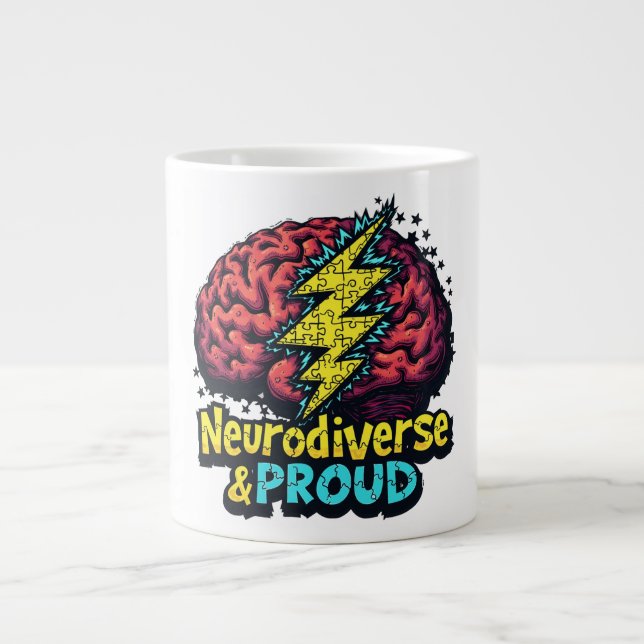 Grande Tasse Neurodivers et fiers (Devant)