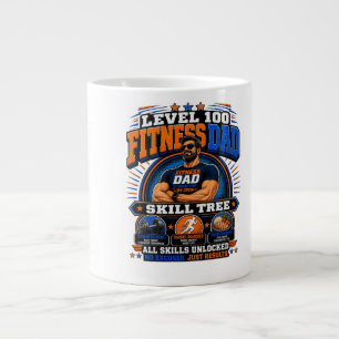 Grande Tasse Niveau 100 Fitness Papa T-shirt – Arbre de Compéte