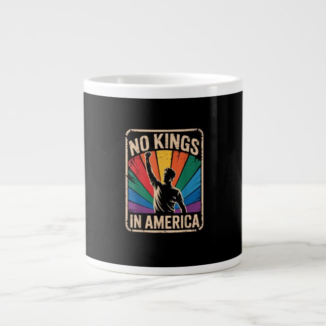 Grande Tasse No Kings In America Since 1776 Patriotic Style (Devant)