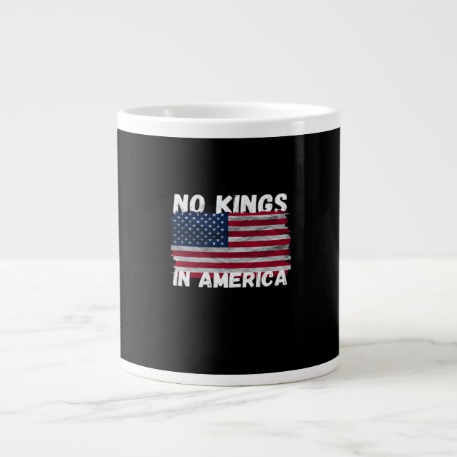 Grande Tasse No Kings In America USA Flag Freedom Classic (Devant)