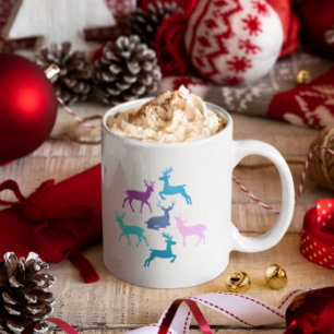 Grande Tasse Noël de Candy Pastel Reindeer