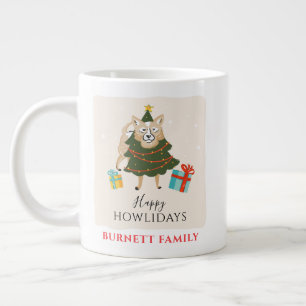 Grande Tasse Noël Famille Réunion Chien Howlidays