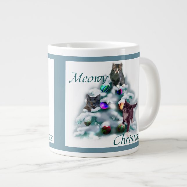 Grande Tasse Noël Meowy (Devant droit)