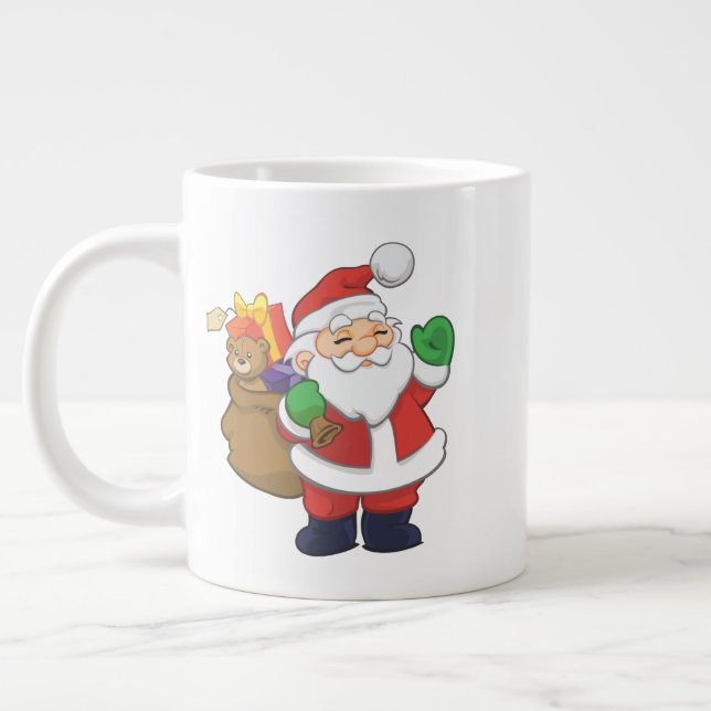 Grande Tasse Noël Père Noël avec jouets (Gauche)