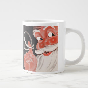 Grande Tasse Noël Vintage, Jolly Santa Claus avec String