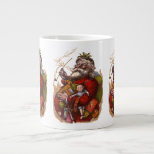 Grande Tasse Noël Vintage, Jouets de tuyaux du Père Noël victor
