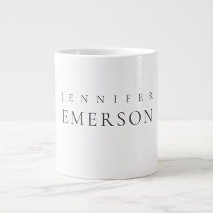 Grande Tasse Noir blanc minimaliste moderne simple