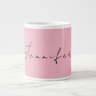 Grande Tasse Nom de calligraphie professionnel rose clair fémin