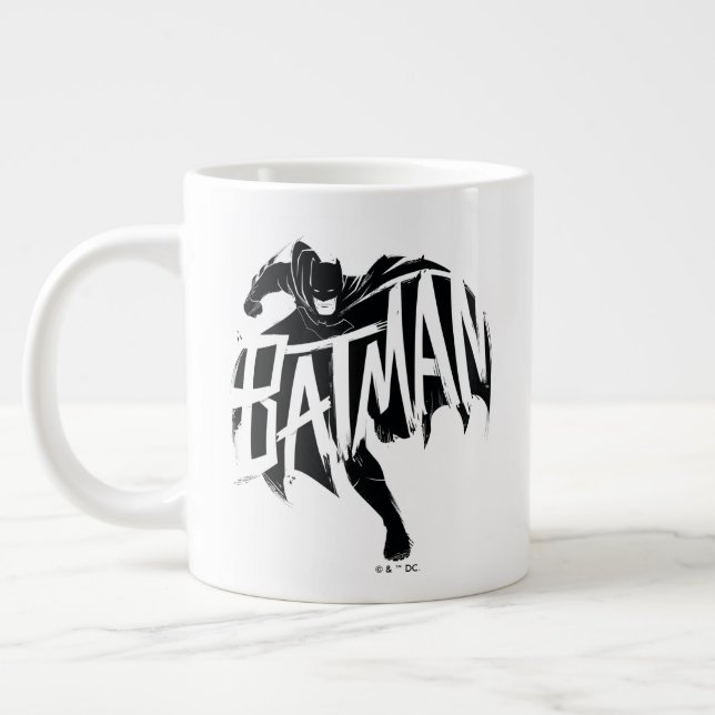 Grande Tasse Nom de la brosse encre Batman (Gauche)