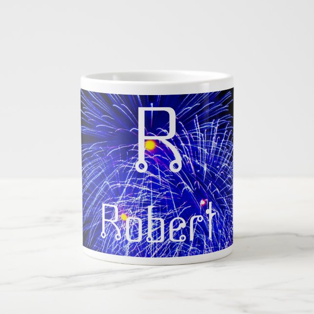 Grande Tasse Nom et initiale personnalisés - (Devant)