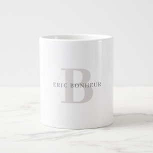 Grande Tasse Nom et monogramme moderne élégant