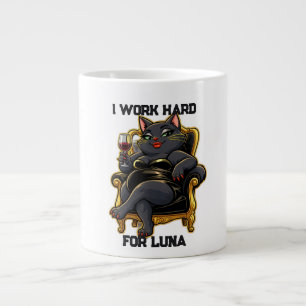Grande Tasse Nom et photo de chat de typographie moderne simple