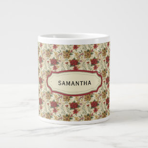 Grande Tasse Nom floral classique de Noël