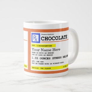 Grande Tasse Nom personnalisable du chocolat d'ordonnance