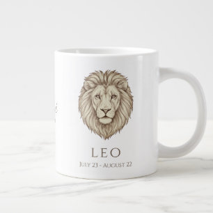 Grande Tasse Nom personnalisé & date de naissance du zodiaque L