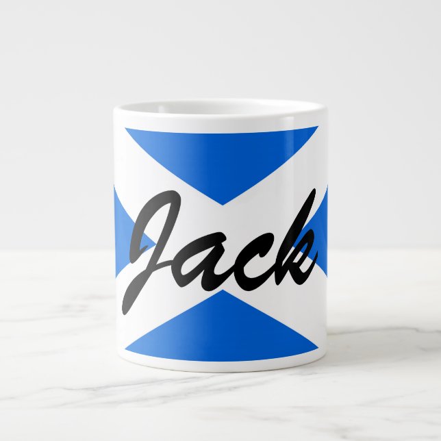 Grande Tasse Nom personnalisé Drapeau écossais mugt (Devant)