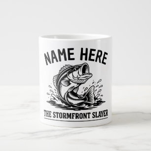 Grande Tasse Nom personnalisé Ouragan de pêche à la basse class