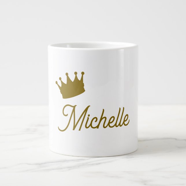 Grande Tasse Nom propre Créatif Tendance Couleur Or Script (Devant)